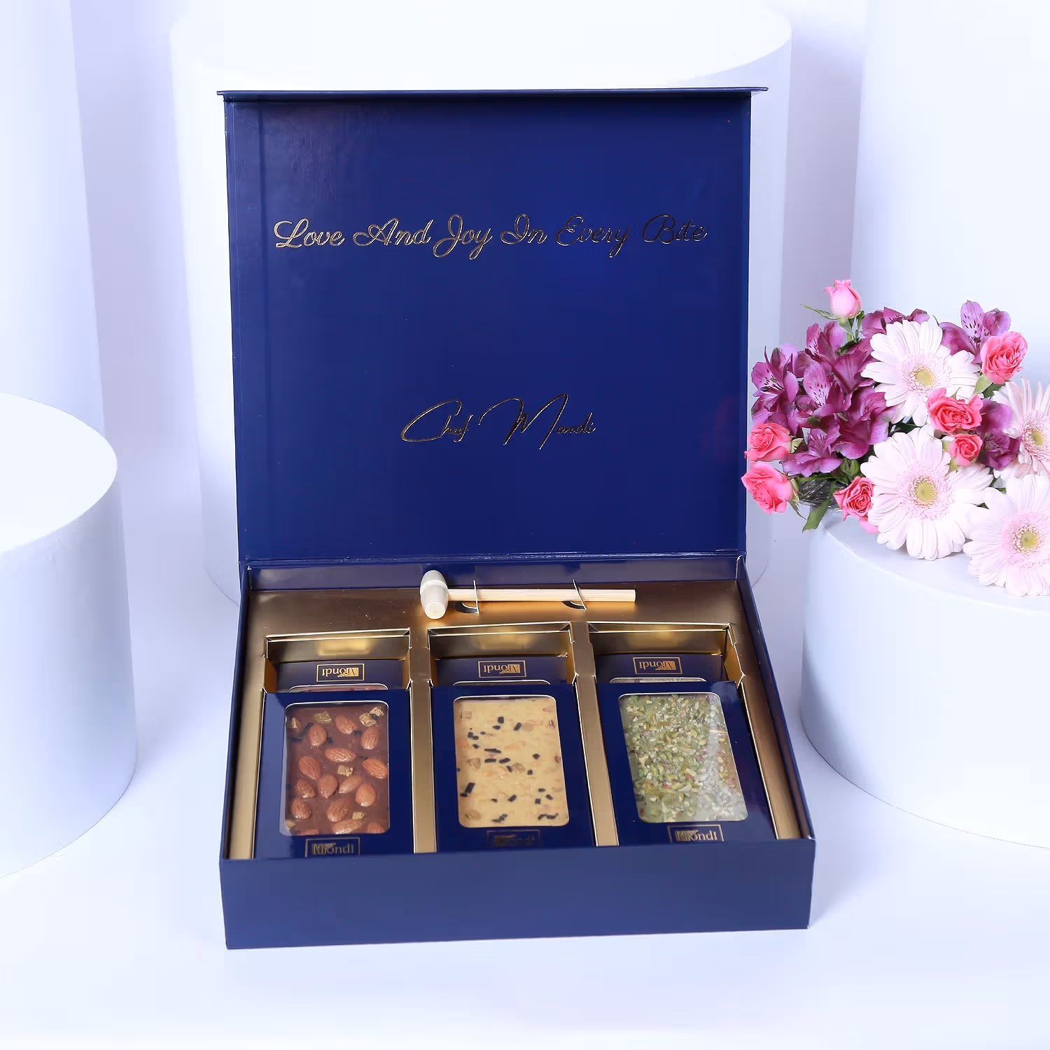 Premium Arrangement of Chocolate Box and Flowers