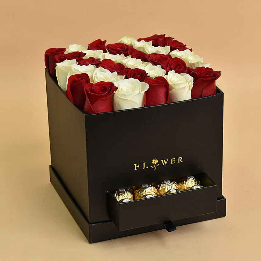 Floral Roses with Chocolates For Valentine And Table Top