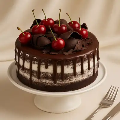 Exquisite Delicate Black Forest Cake - 4 Portion
