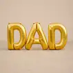 Golden DAD Balloons for Father's Day