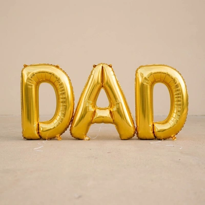 Golden DAD Balloons for Father's Day