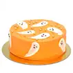 Delicious Halloween Ghost-Themed Red Velvet Cake