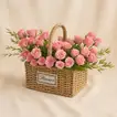 Delicate Spray Rose Basket - Flowers