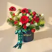 Festive Merry Crimson Luxe Floral Arrangement