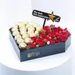 Father's Day Romantic Delights Heart Box with Roses and Ferrero Rocher