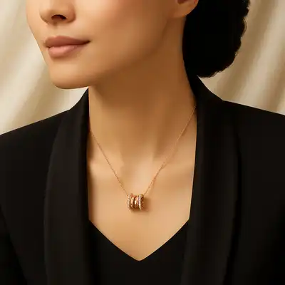 Elegant 925 Sterling Silver Rose Gold Infinity Pendant Necklace for Women