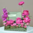 Vibrant Joyful Roses Arrangement with Chocolate Delight