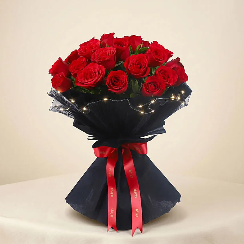 LED Elegance Rose Embrace Bouquet