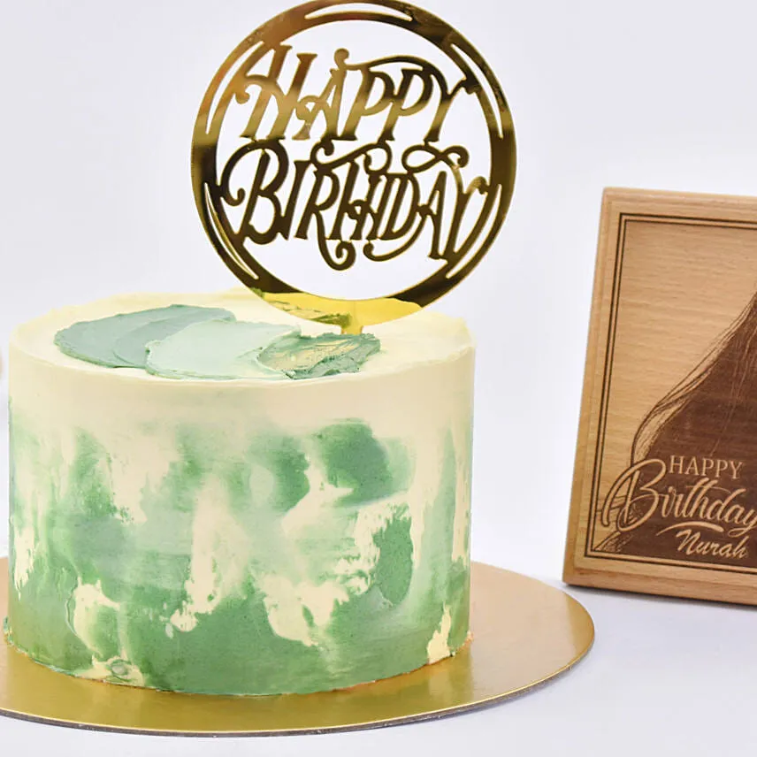 Blissful Birthday Memories Red Velvet Cake and Personalised Frame