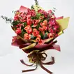 Lovely Mixed Flowers Wrapped Bouquet