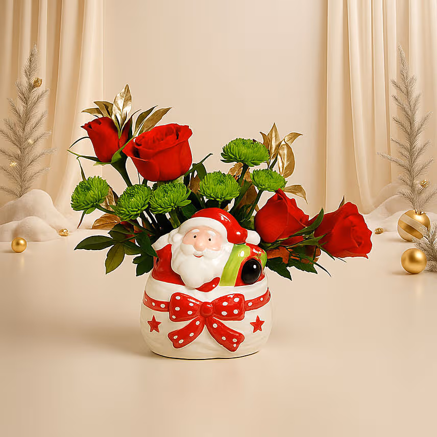 Mini Christmas Flowers Arrangement