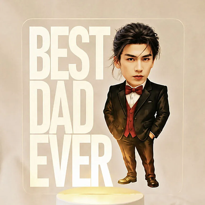 Best Dad Ever LED Lamp for Fathers Day