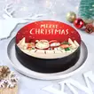 Festive Santa Chocolate Photo Cake - Half Kg Delight