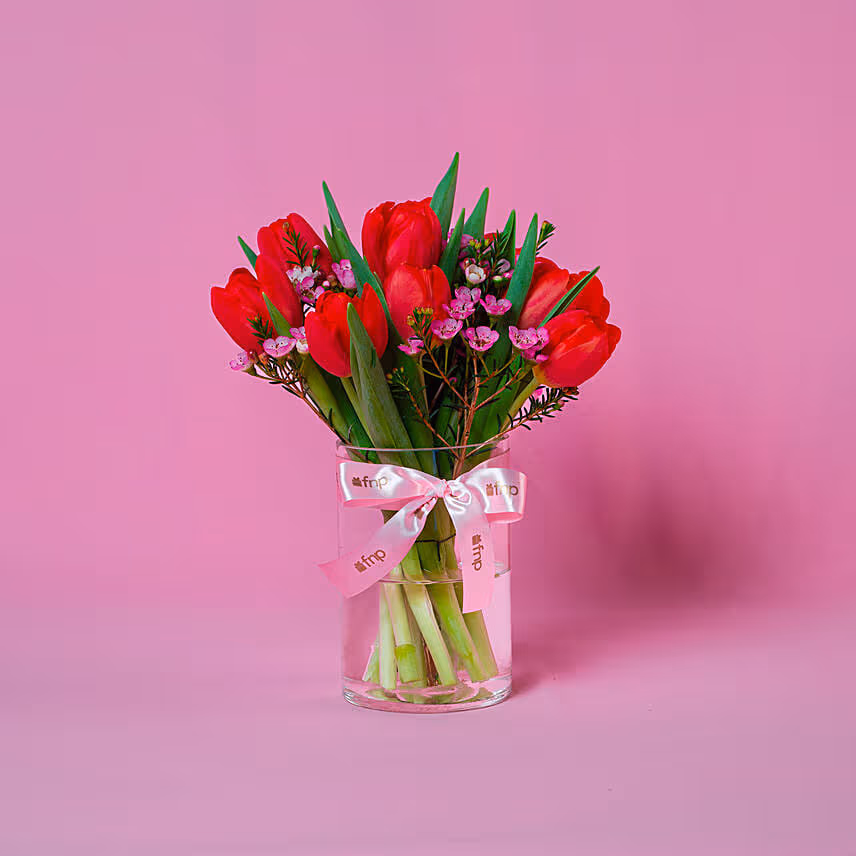 Gracious Tulips Vase for Valentine