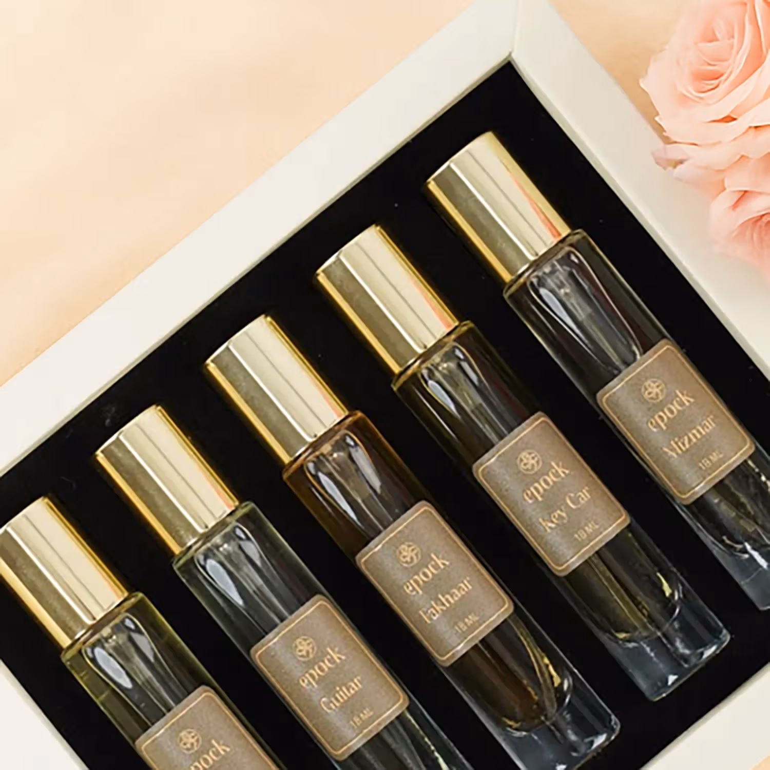 طقم عطور إيبوك مع ورد بينك