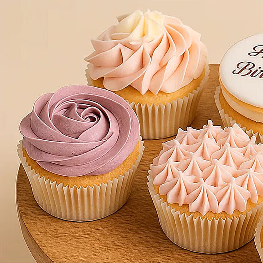 Assorted Happy Birthday Cupcakes