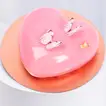 Elegant Choco Heart Love Cake 500g with Delicate Butterfly Design
