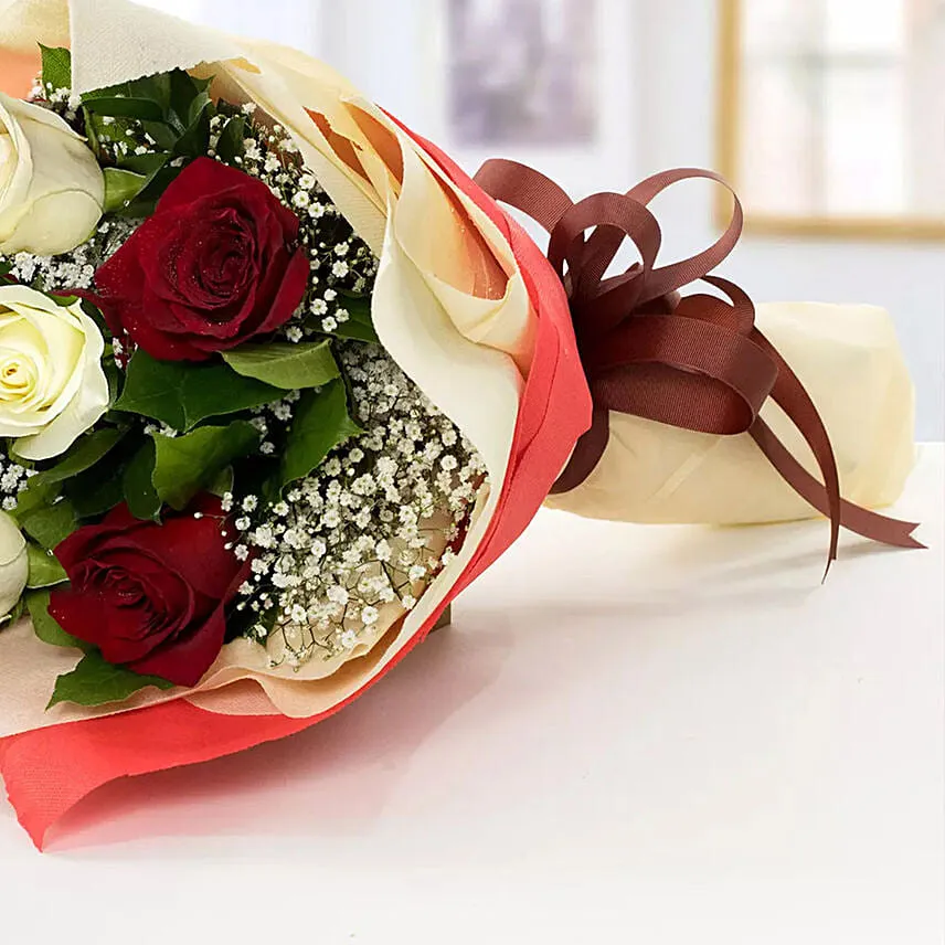 Red N White Roses