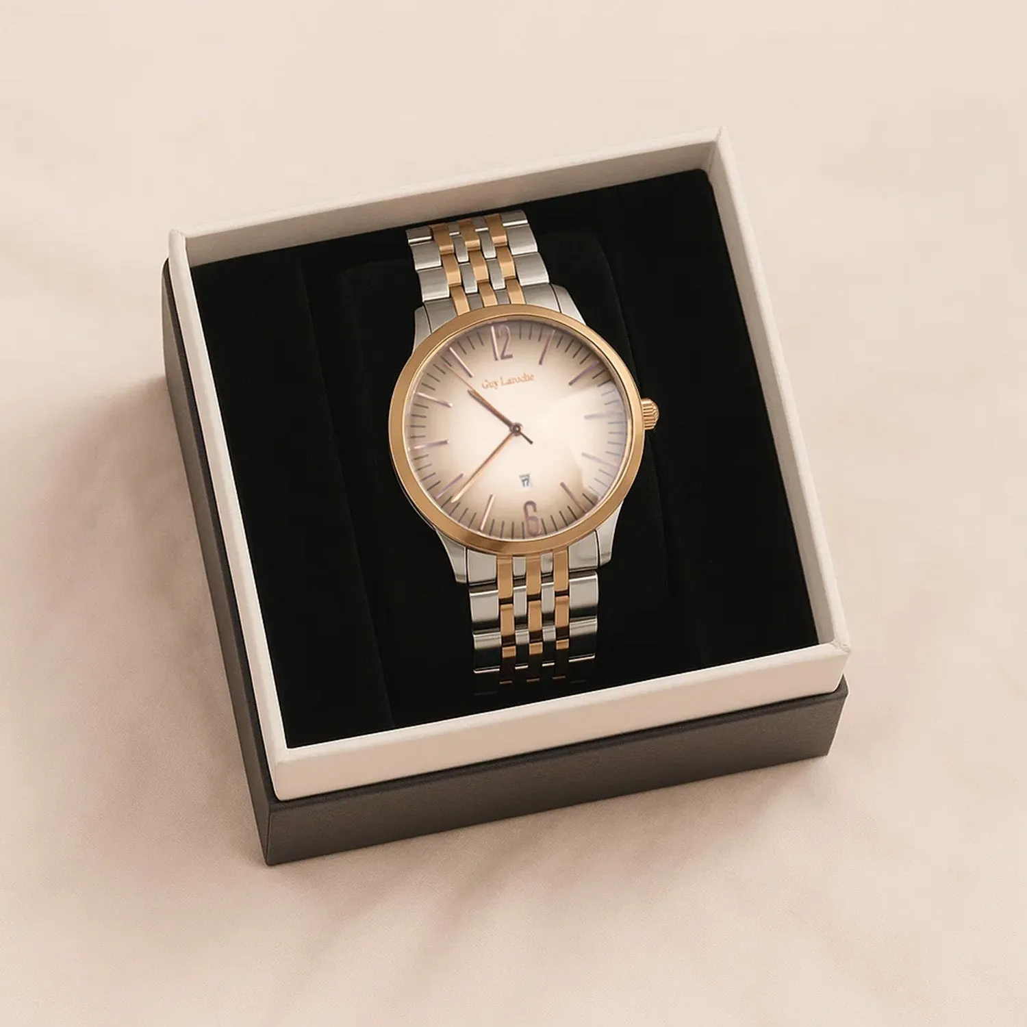 Guy Laroche Men's Watch  in Orange Rose Tray