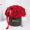 Elegant Red Roses in Luxury Box with Adorable Pink Teddy Bear