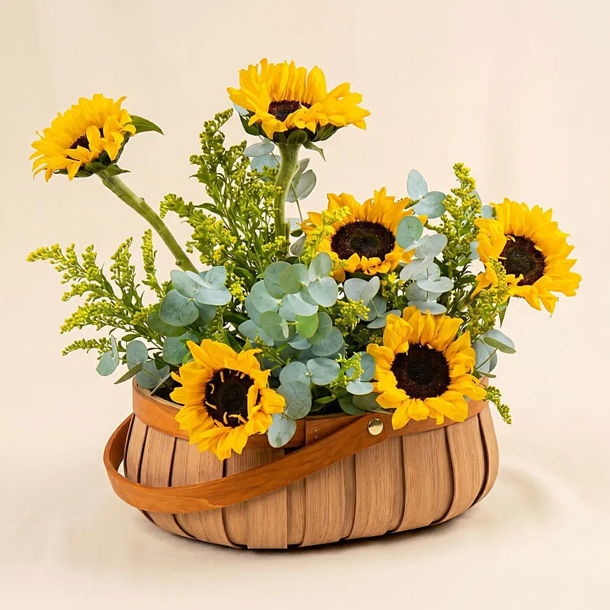 Sunflowers Shine Basket