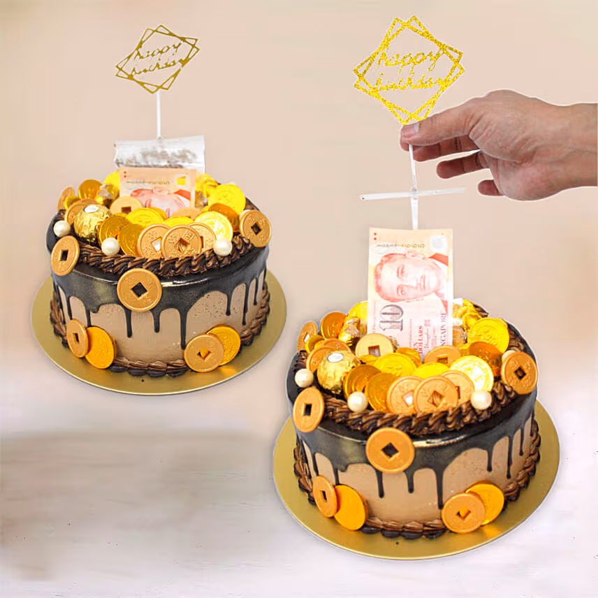 Chocolate Ganache Money Pulling Cake 50$ Inside