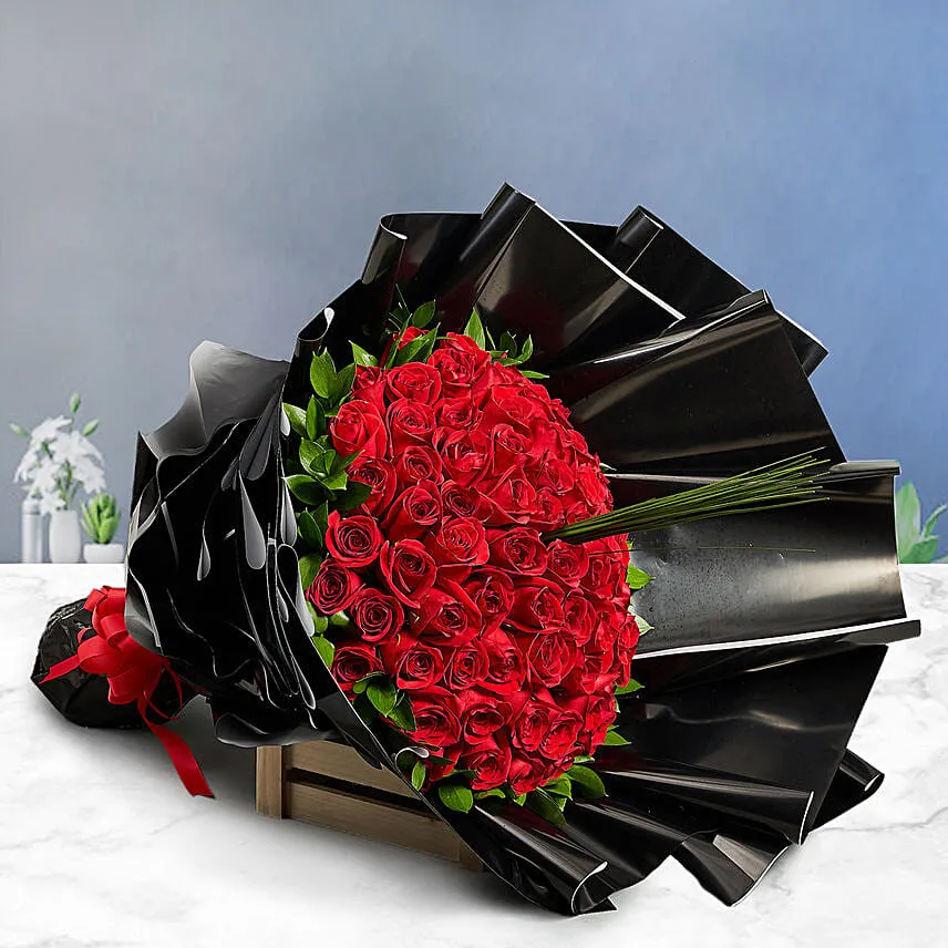 Ravishing Red Roses Premium Bouquet