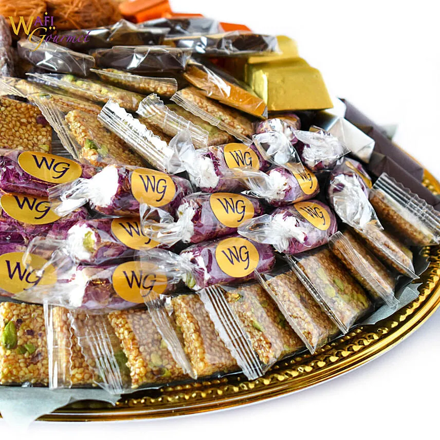 Sweets and Chocolates in a Tray By Wafi