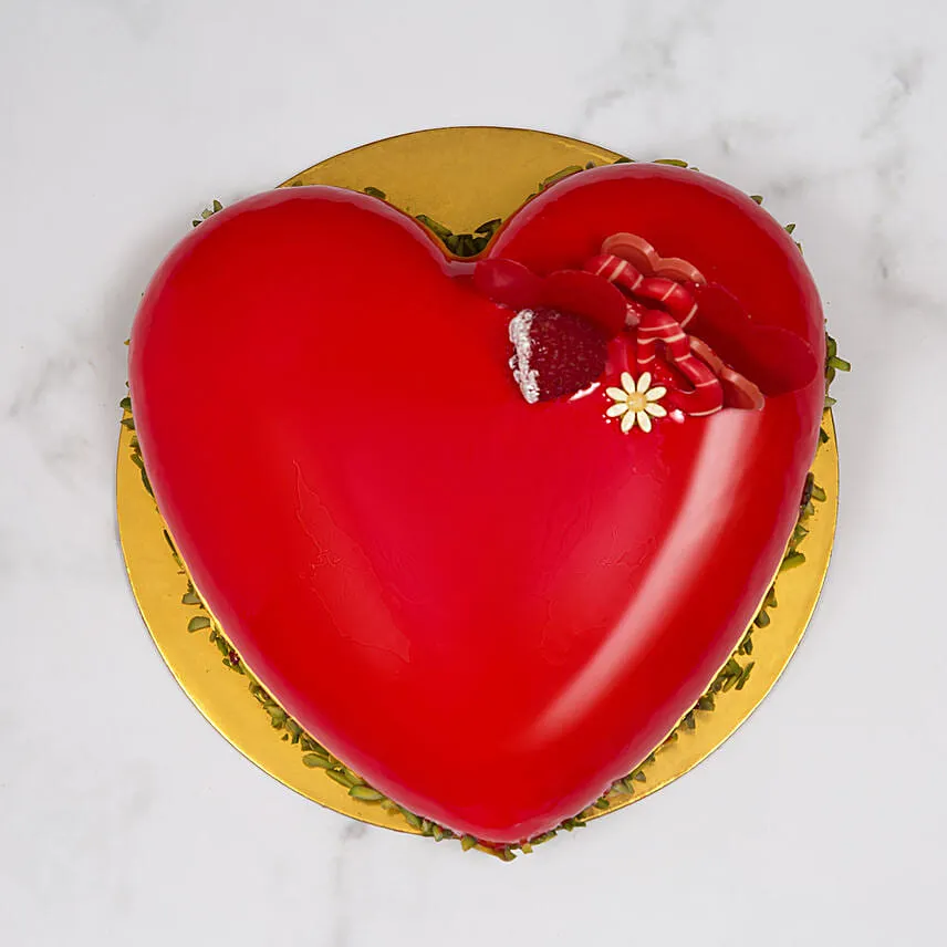 Delicious Red Velvet Heart Cake 1Kg