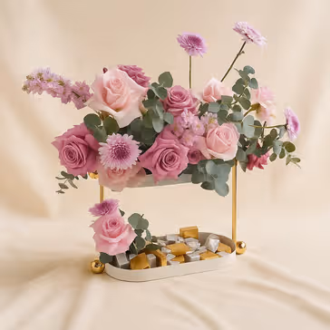 Purple Symphony Flower n Chocolates