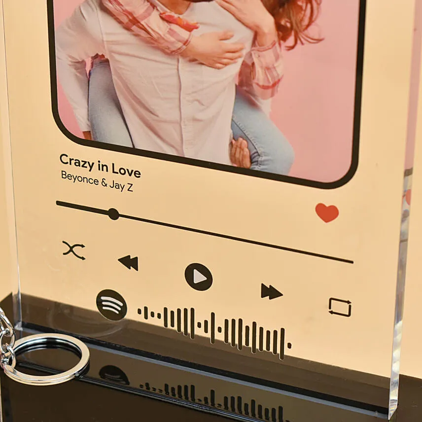 Spotify Personalised Led Lamp With Keychain