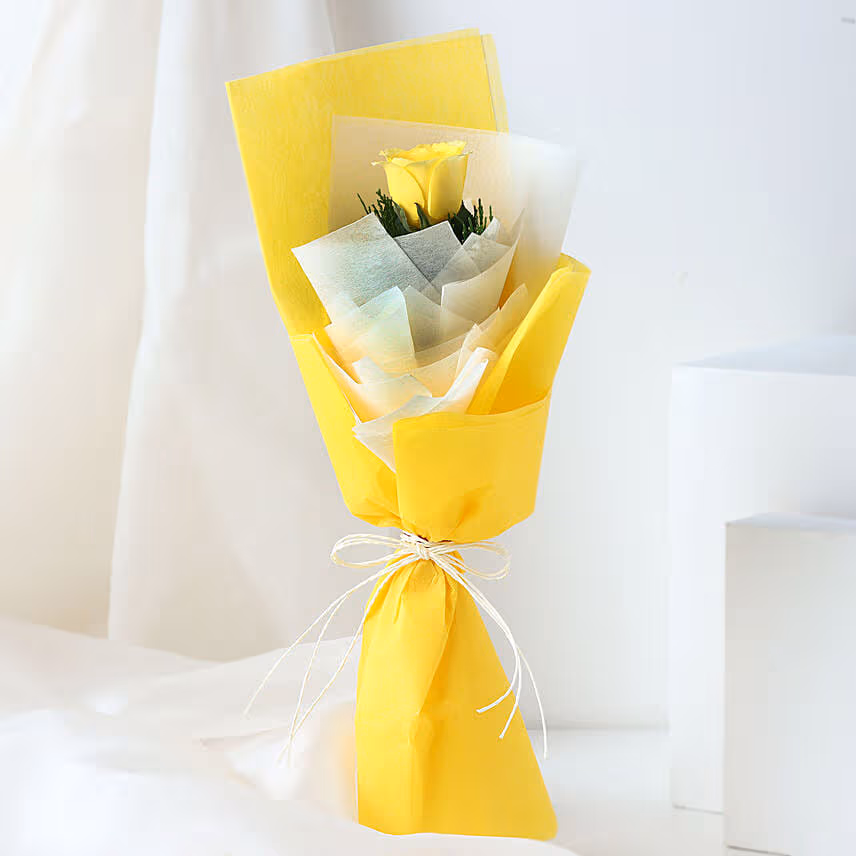Fathers Day Cushion and Yellow Rose Gift