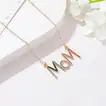 Elegant Signature Rainbow Glow MOM Necklace - A Symbol of Love and Joy