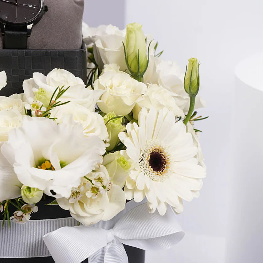 Elegant Titan Wtah for her with Flower Box