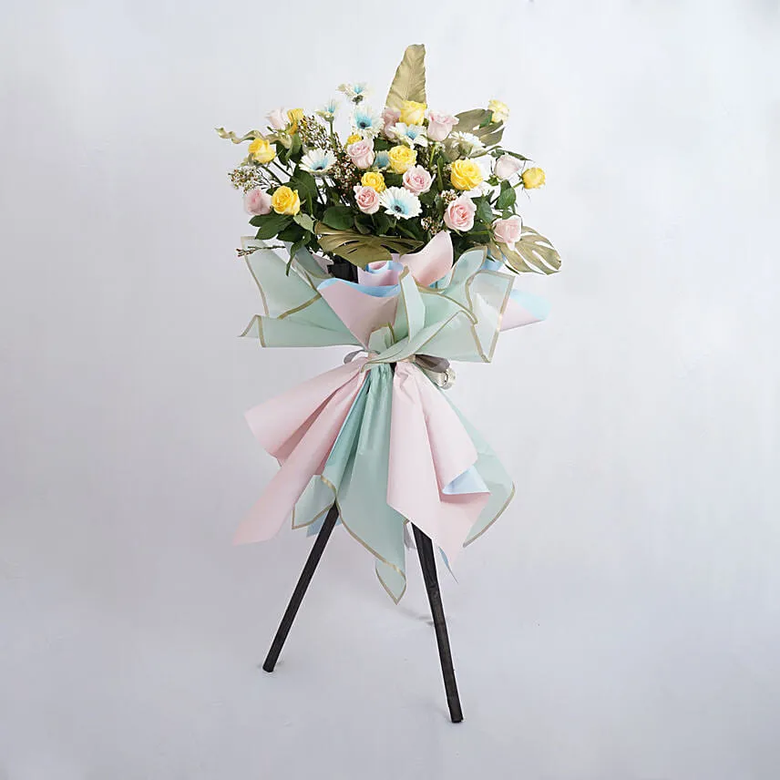 Congratulatory Flower Stand For Commendable Achievement