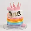 Rainbow Crown Chocolate Cake - Perfect Celebration Centerpiece