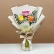 Elegant Bouquet of Roses with Decadent Ferrero Rocher Chocolate Cake