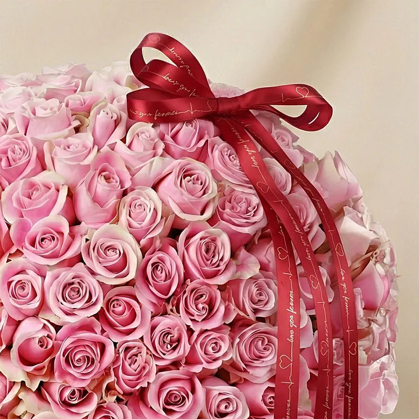 199 Pink Roses Basket for Vday