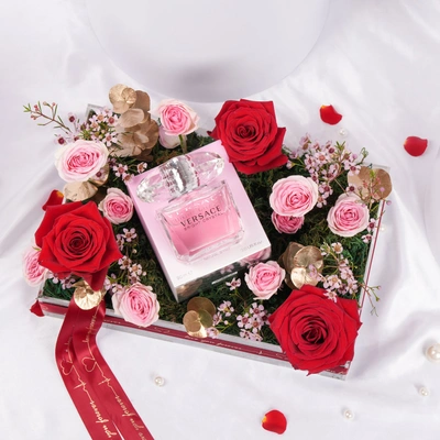 Bright Crystal Versace & Elegant Rose Garden Gift Set for Her