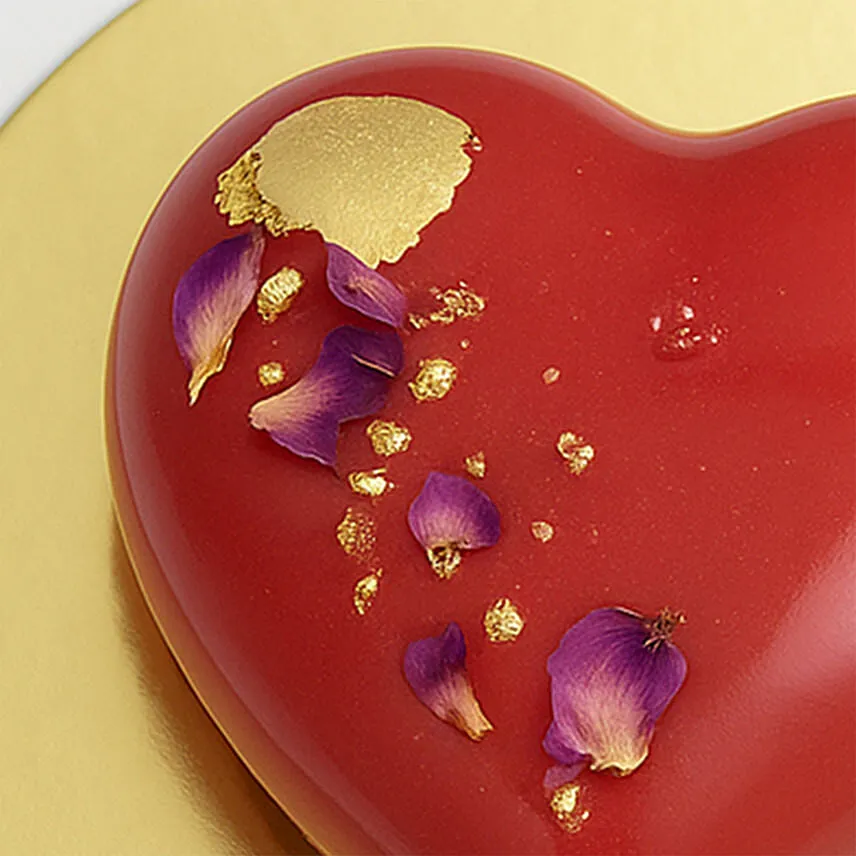 Valentine Chocolate Heart Shape Mousse Cake 4 Inches