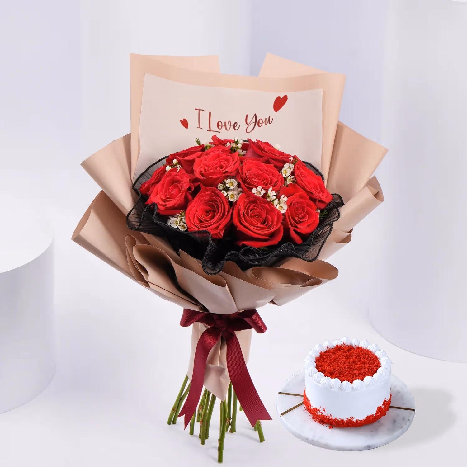 Elegant 15 Red Roses Bouquet - Bouquet
