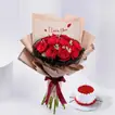 Elegant 15 Red Roses Bouquet - Bouquet