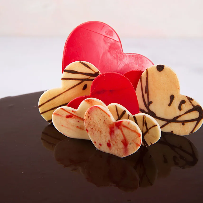 Chocolate Fudge Heart Cake