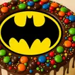 M&Ms n Chocolate Drip Batman Kids Cake - 500 Grams / Chocolate