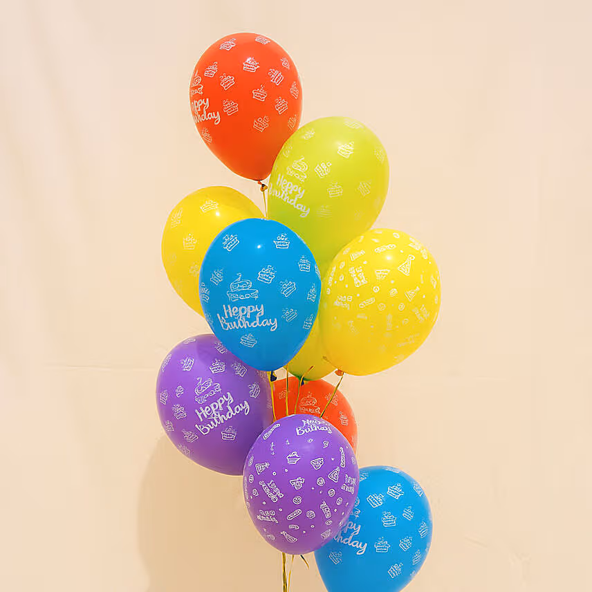 Happy Birthday Printed Latex Balloons