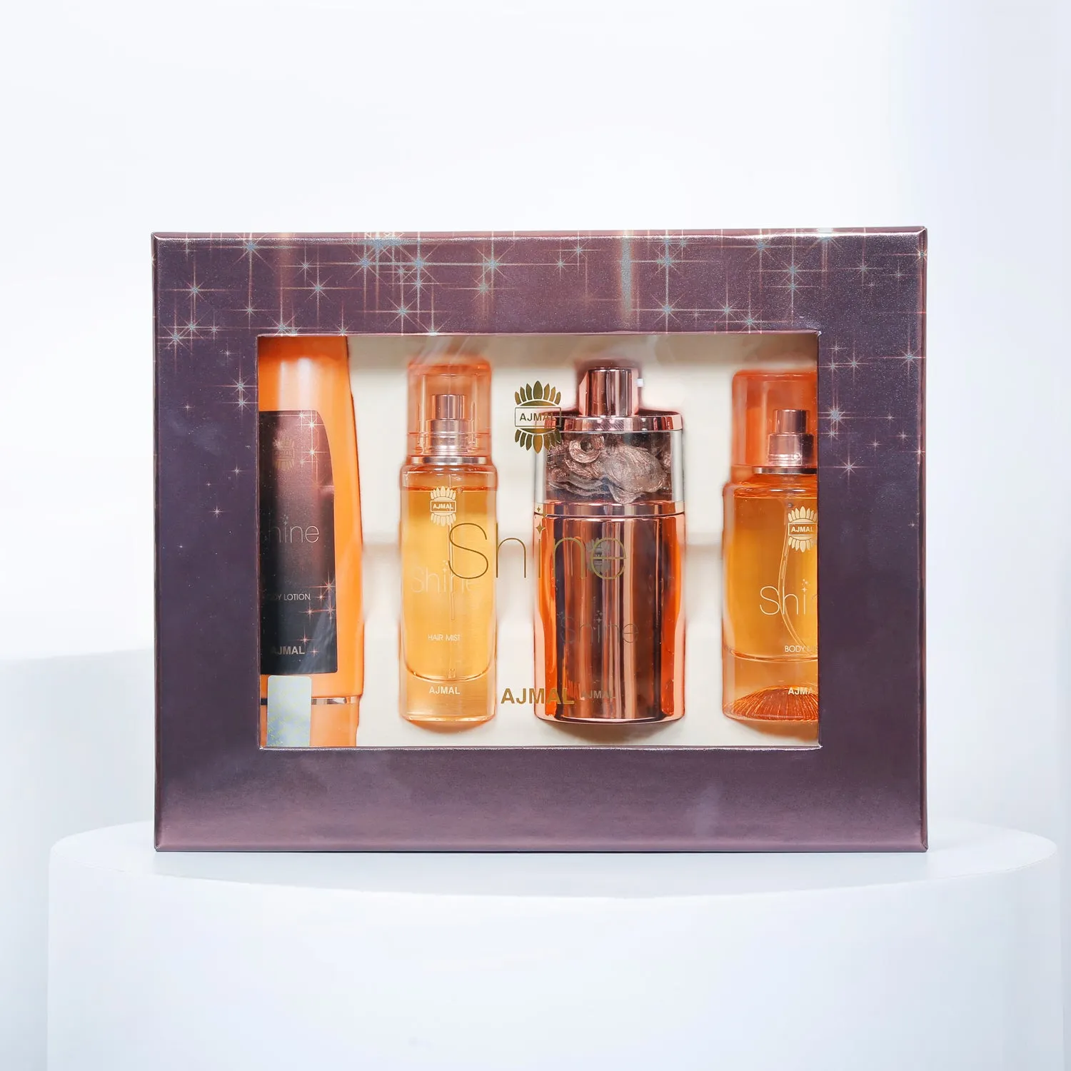 Ajmal Shine Gift Set for Women with Rainbow Bouquet - Elegant Perfume and Floral Delight