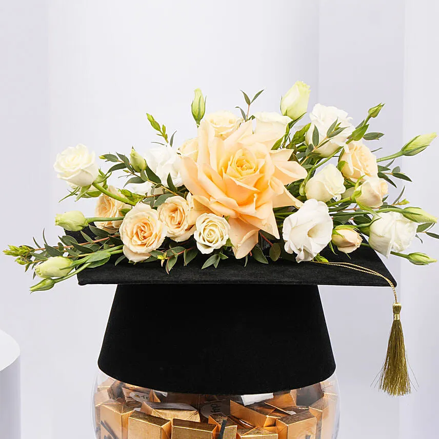 Graduation Hat Flowers And Chocolates