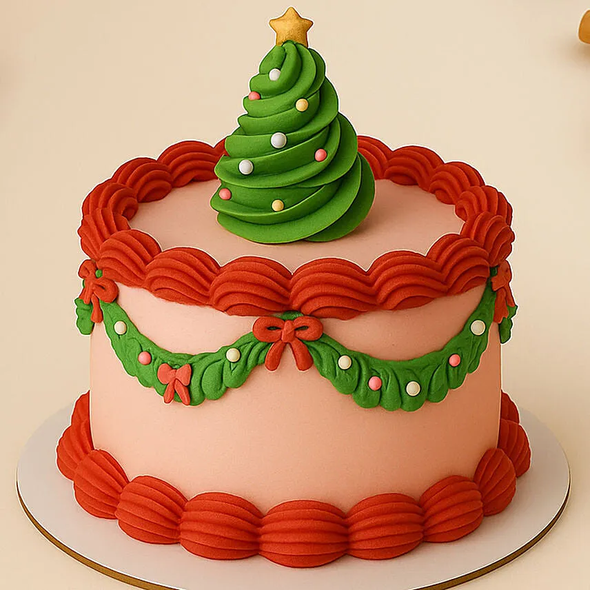 Christmas Tree Red Velvet Cake