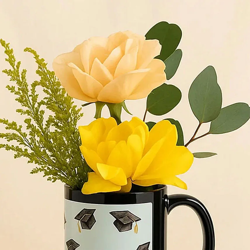 Graduation Flowers Mug
