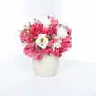 Elegant Gift Set: Diwan Rose Marine Candle with Floral Bouquet